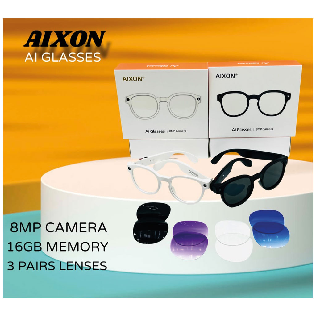 AIXON AI Smart Glasses with 8MP Camera