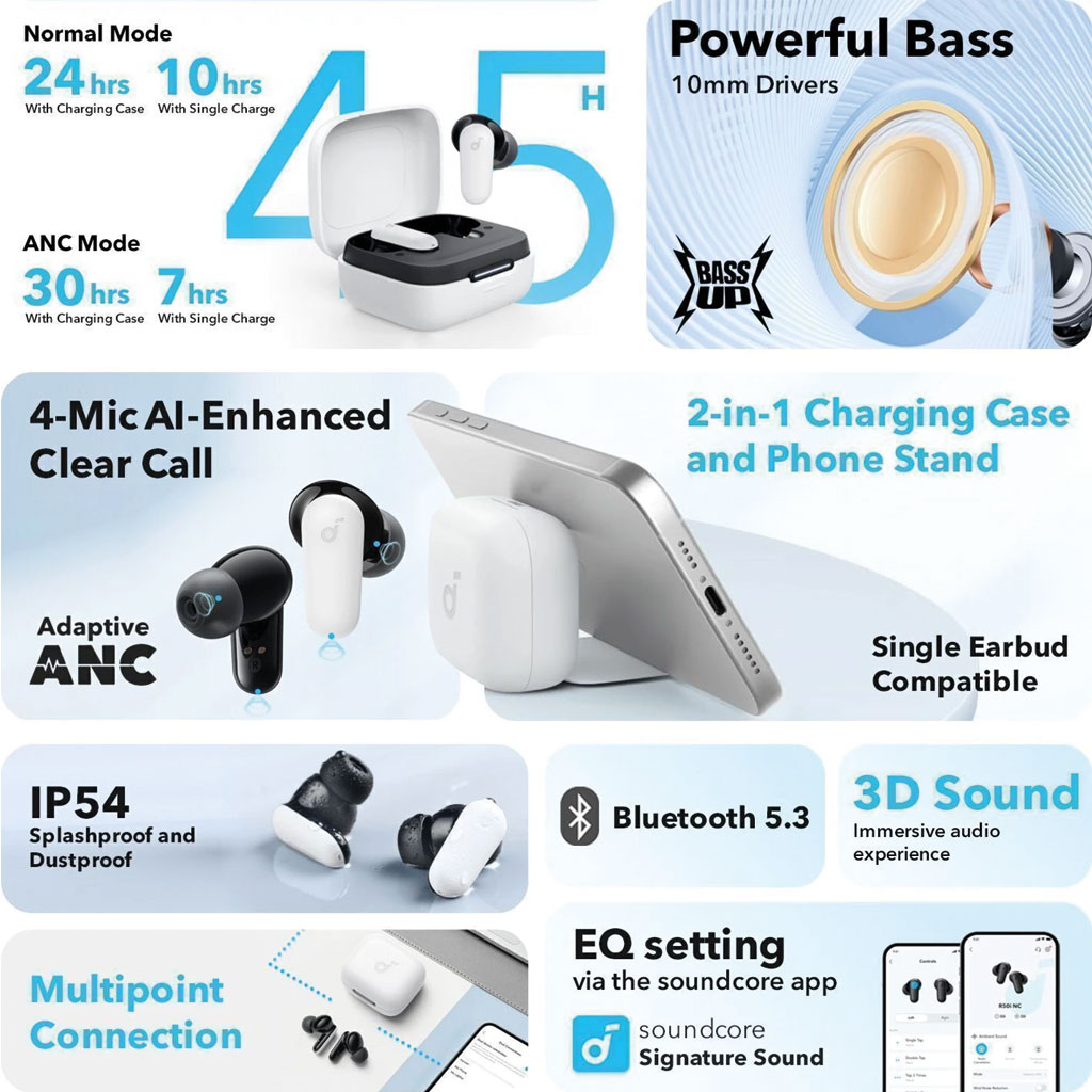 Anker Soundcore R50i NC True Wireless Earbuds